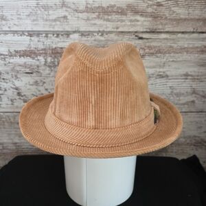Park Royal Hats Tan Corduroy Vintage Fedora Hat Mens Size 7